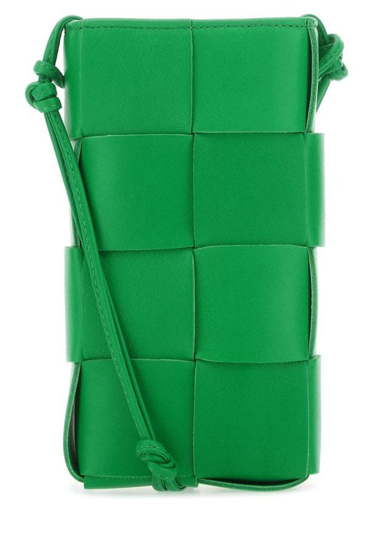 BOTTEGA VENETA | Grass green leather phone case
