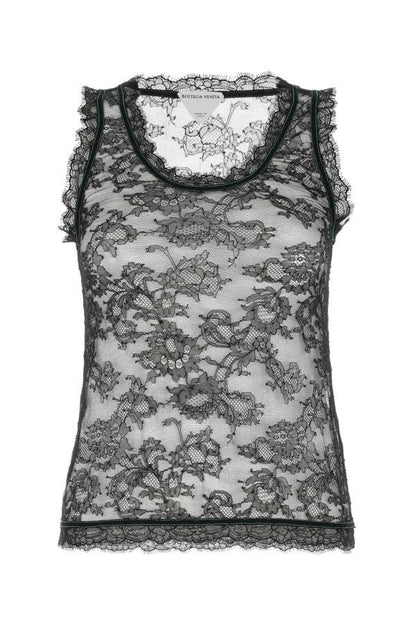 BOTTEGA VENETA | Black lace top