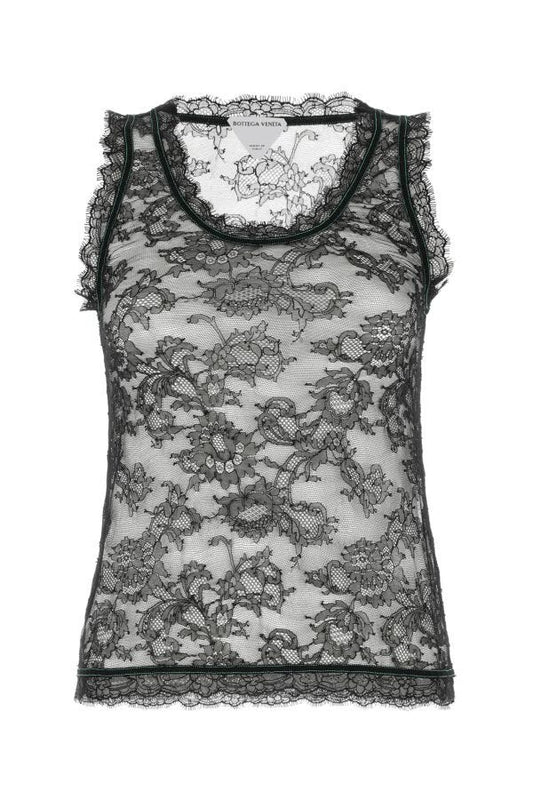 BOTTEGA VENETA | Black lace top