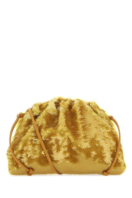 BOTTEGA VENETA | Ochre sequins mini Pouch clutch