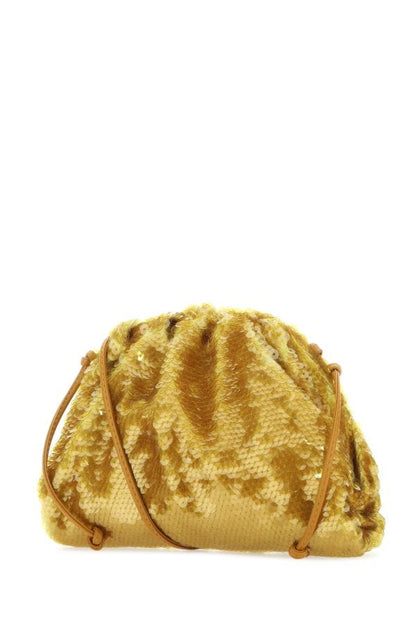 BOTTEGA VENETA | Ochre sequins mini Pouch clutch