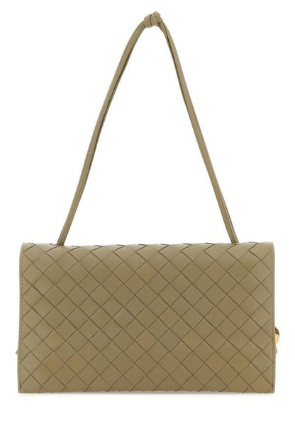 BOTTEGA VENETA | Dove grey leather Trio Pouch On Strap shoulder bag