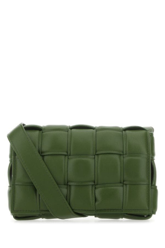 BOTTEGA VENETA | Army green nappa leather mini Padded Cassette crossbody bag