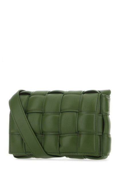 BOTTEGA VENETA | Army green nappa leather mini Padded Cassette crossbody bag