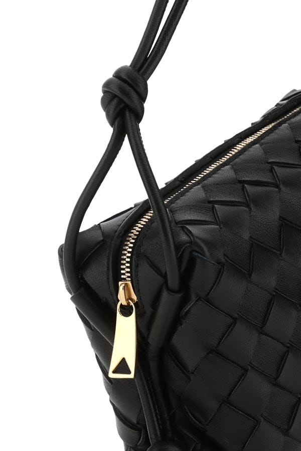 BOTTEGA VENETA | Black leather small Loop crossbody bag