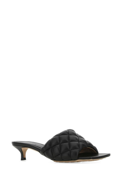 BOTTEGA VENETA | Black nappa leather Padded sandals