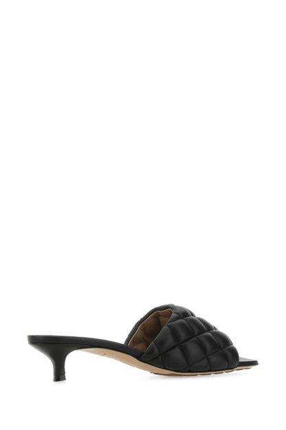 BOTTEGA VENETA | Black nappa leather Padded sandals