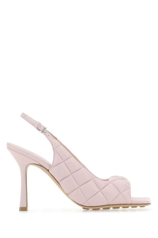 BOTTEGA VENETA | Light pink nappa leather Padded sandals