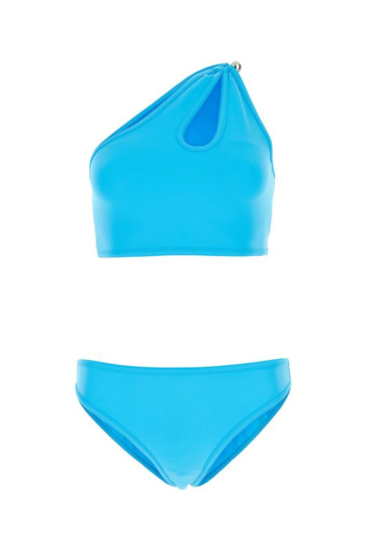 BOTTEGA VENETA | Turquoise stretch nylon bikini