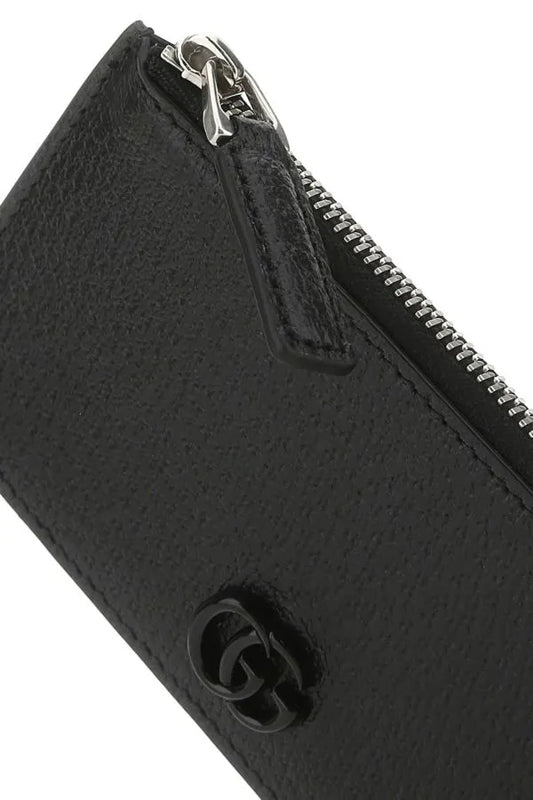 GUCCI | ブラックレザーカードホルダー