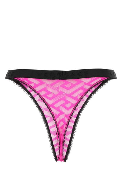 VERSACE | Fuchsia stretch lace thong