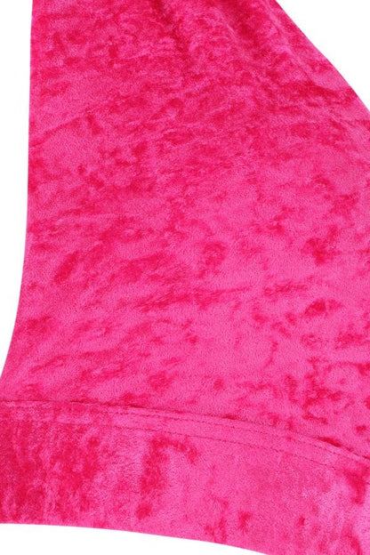 VERSACE | Fuchsia stretch velvet trikini