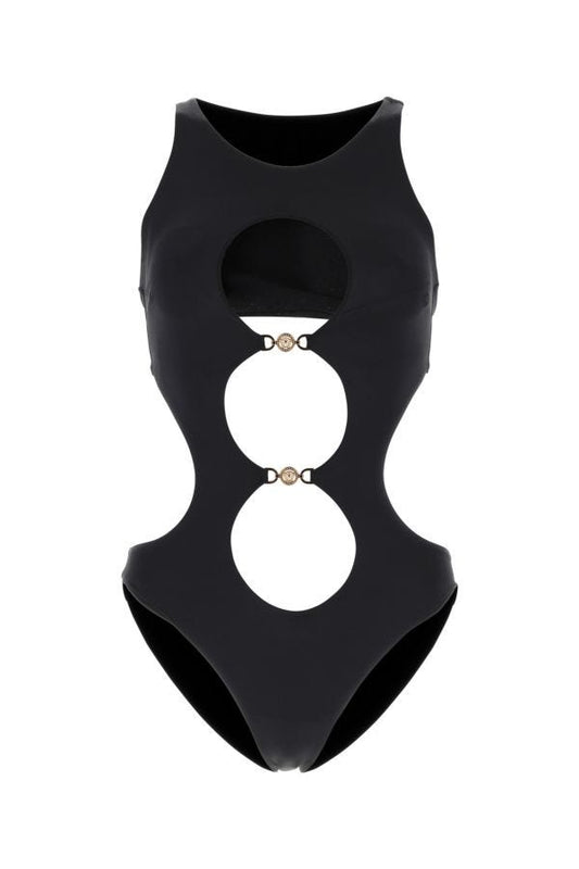 VERSACE | Black stretch nylon trikini