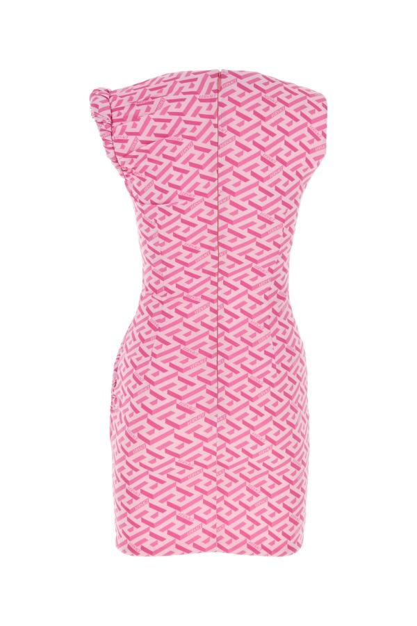 VERSACE | Printed stretch crepe mini dress