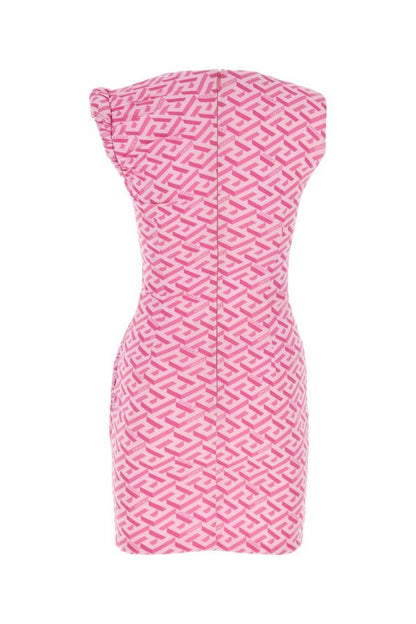 VERSACE | Printed stretch crepe mini dress