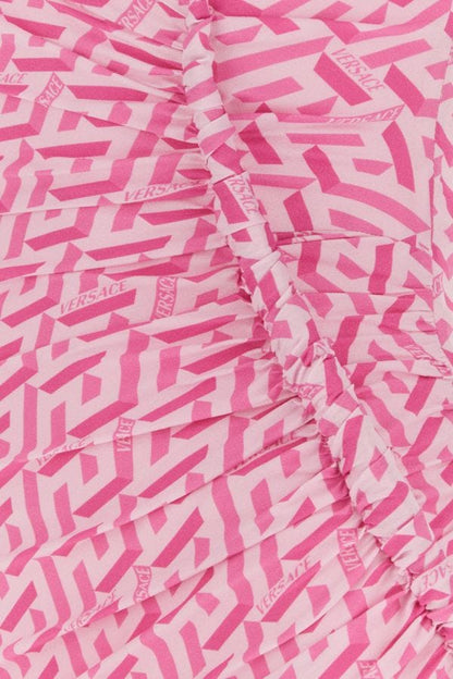 VERSACE | Printed stretch crepe mini dress