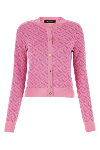 VERSACE | Embroidered jacquard cardigan