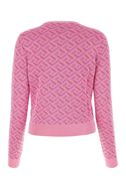 VERSACE | Embroidered jacquard cardigan