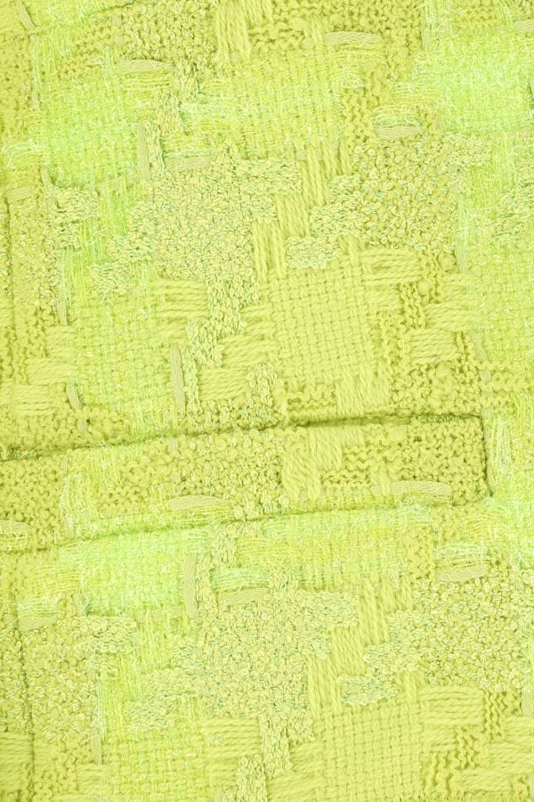 VERSACE | Acid green bouclé blazer