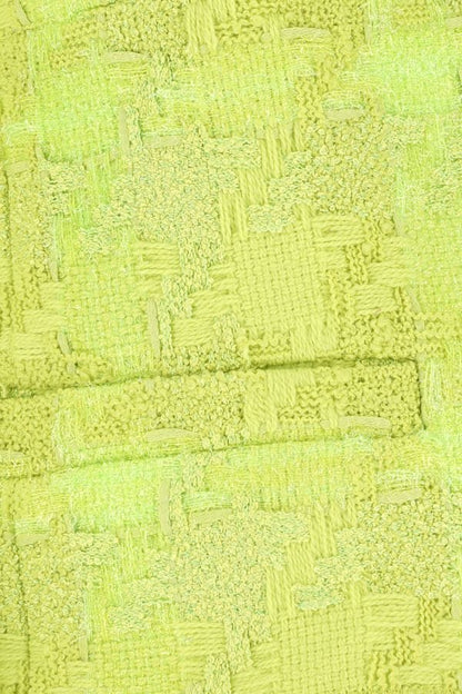 VERSACE | Acid green bouclé blazer
