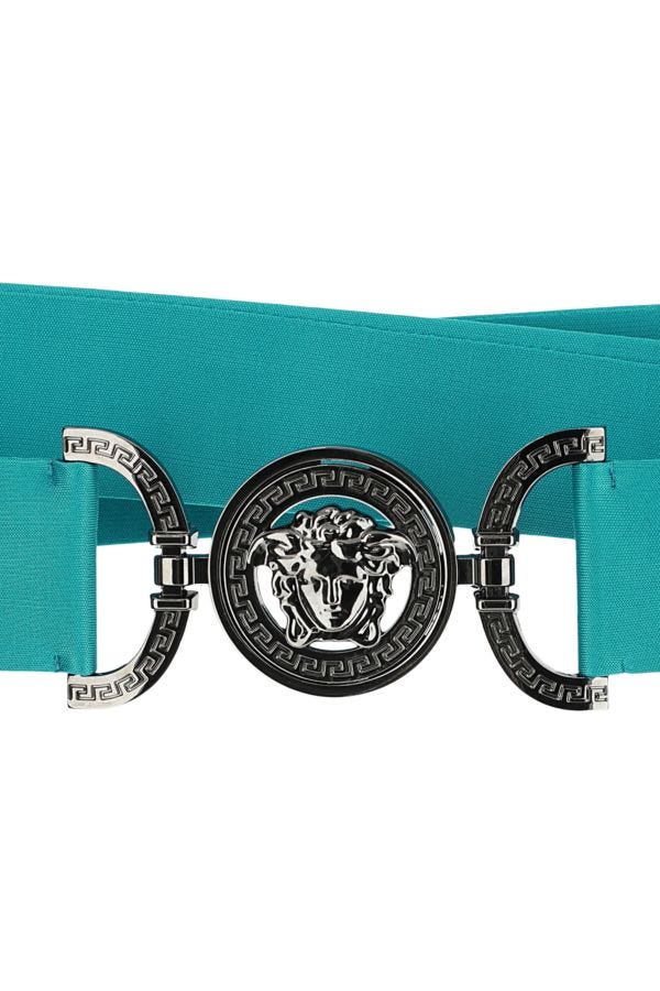 VERSACE | Teal green viscose top