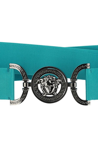 VERSACE | Teal green viscose top