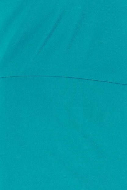 VERSACE | Teal green crepe dress