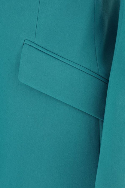 VERSACE | Teal green wool blazer