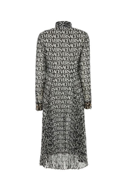 VERSACE | Printed crepe shirt dress