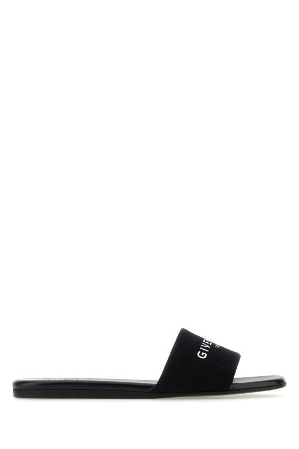 GIVENCHY | Black canvas 4G slippers