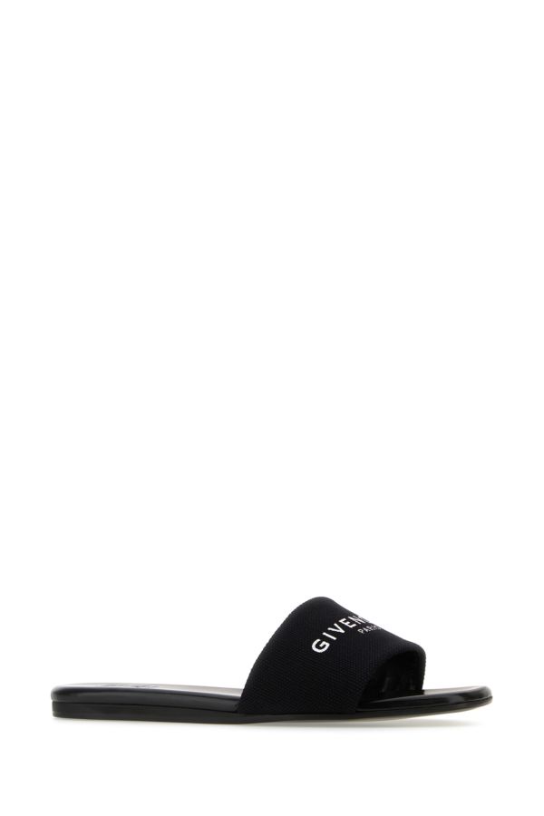 GIVENCHY | Black canvas 4G slippers