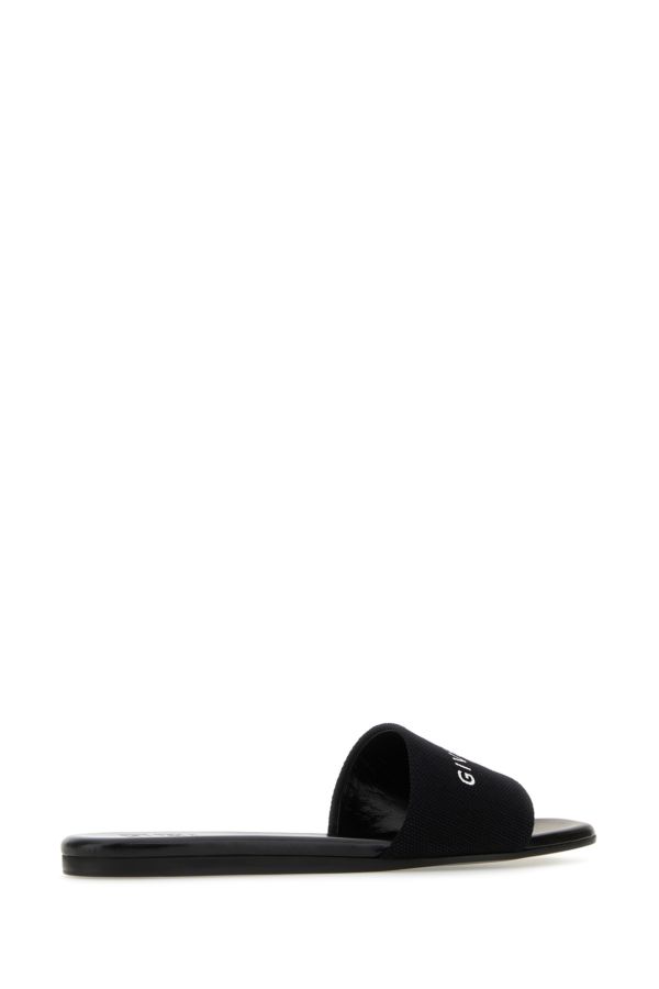 GIVENCHY | Black canvas 4G slippers