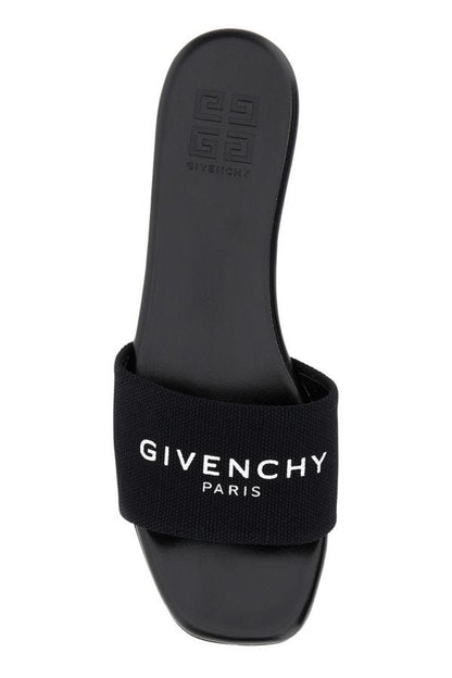 GIVENCHY | Black canvas 4G slippers