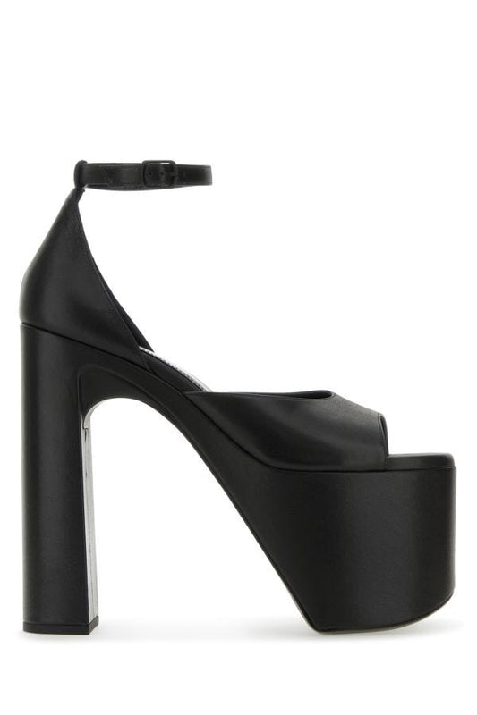 BALENCIAGA | Black leather Camden sandals