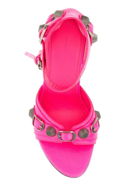 BALENCIAGA | Fluo pink leather Cagole sandals