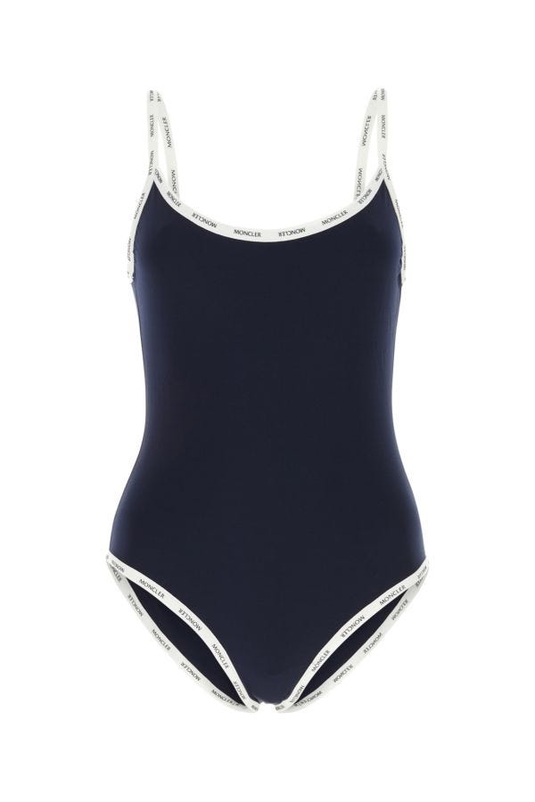MONCLER | Midnight blue stretch nylon swimsuit