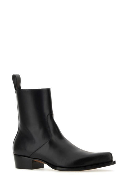 BOTTEGA VENETA | Black leather Ripley ankle boots