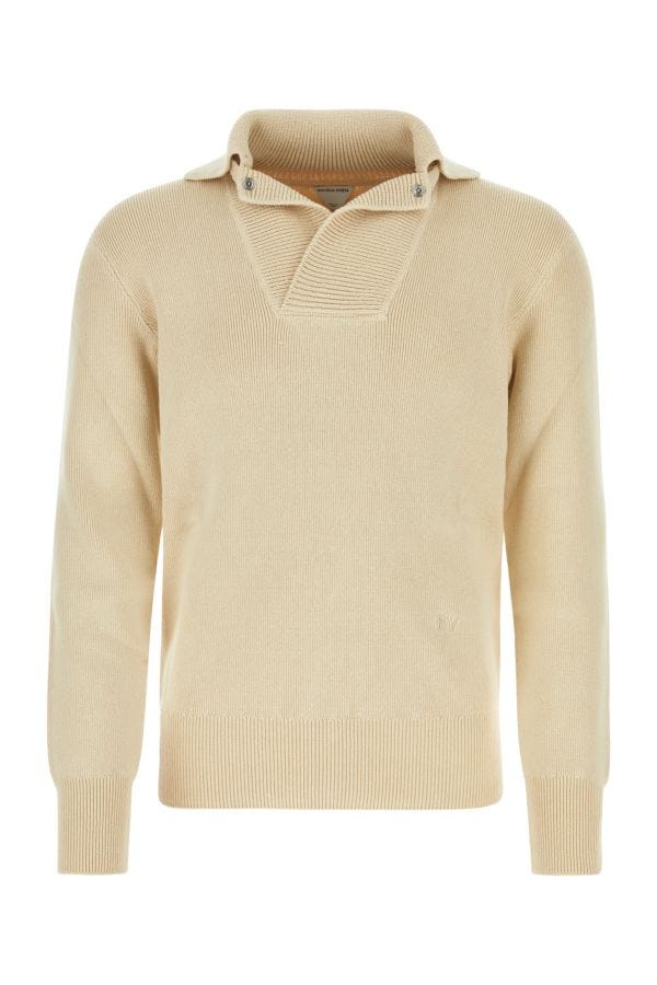 BOTTEGA VENETA | Beige linen blend sweater
