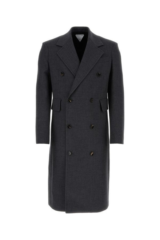 BOTTEGA VENETA | Dark grey cotton blend coat