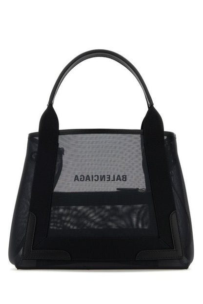 BALENCIAGA | Black mesh Cabas S handbag