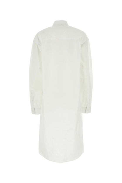 BALENCIAGA | White poplin shirt dress