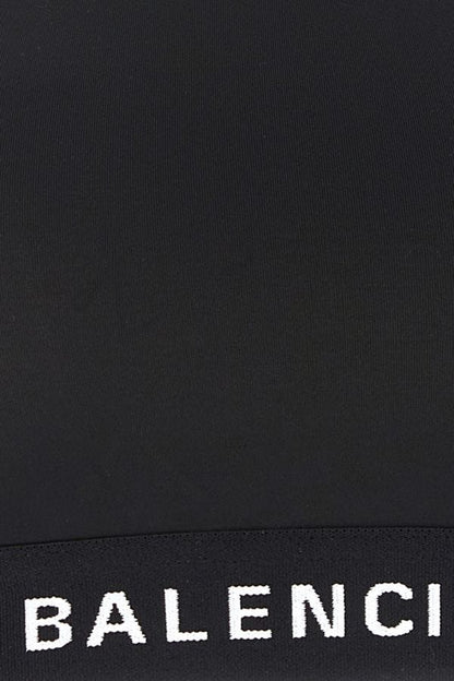 BALENCIAGA | Black stretch polyester top