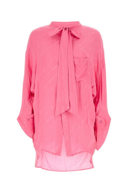BALENCIAGA | Embroidered crepe oversize shirt