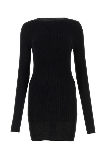 BALENCIAGA | Black cotton mini dress
