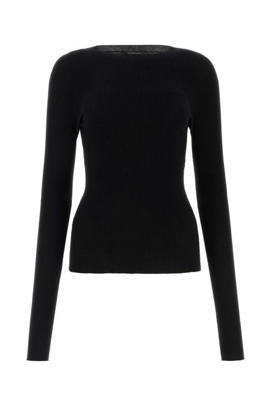 BALENCIAGA | Black cotton top