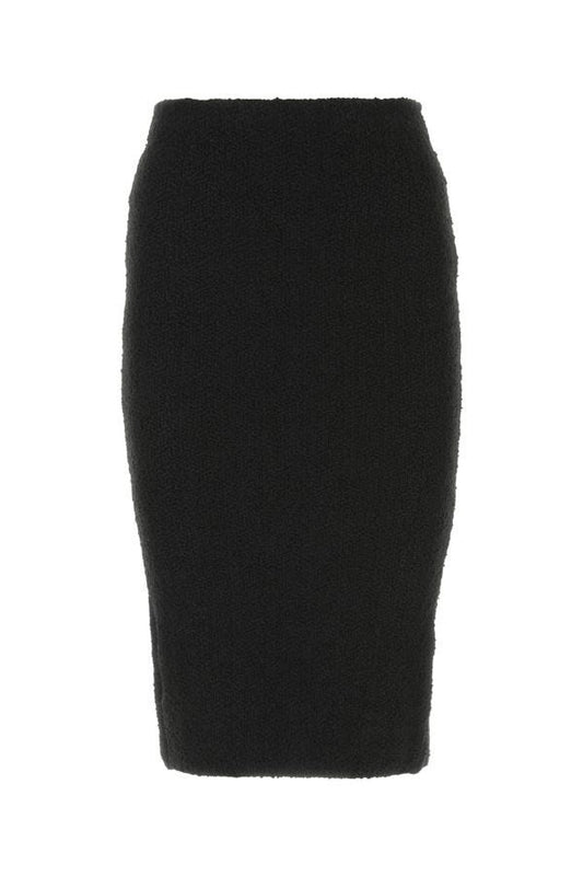 BOTTEGA VENETA | Black terry fabric skirt