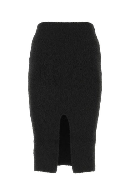 BOTTEGA VENETA | Black terry fabric skirt