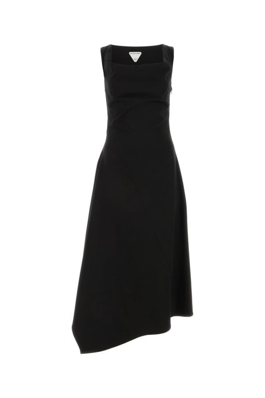 BOTTEGA VENETA | Black stretch cotton dress