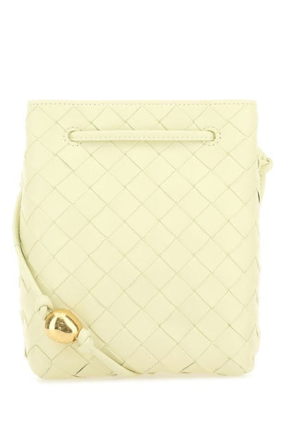 BOTTEGA VENETA | Pastel yellow leather bucket bag