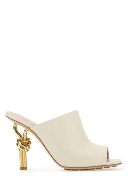 BOTTEGA VENETA | Ivory nappa leather Knot mules